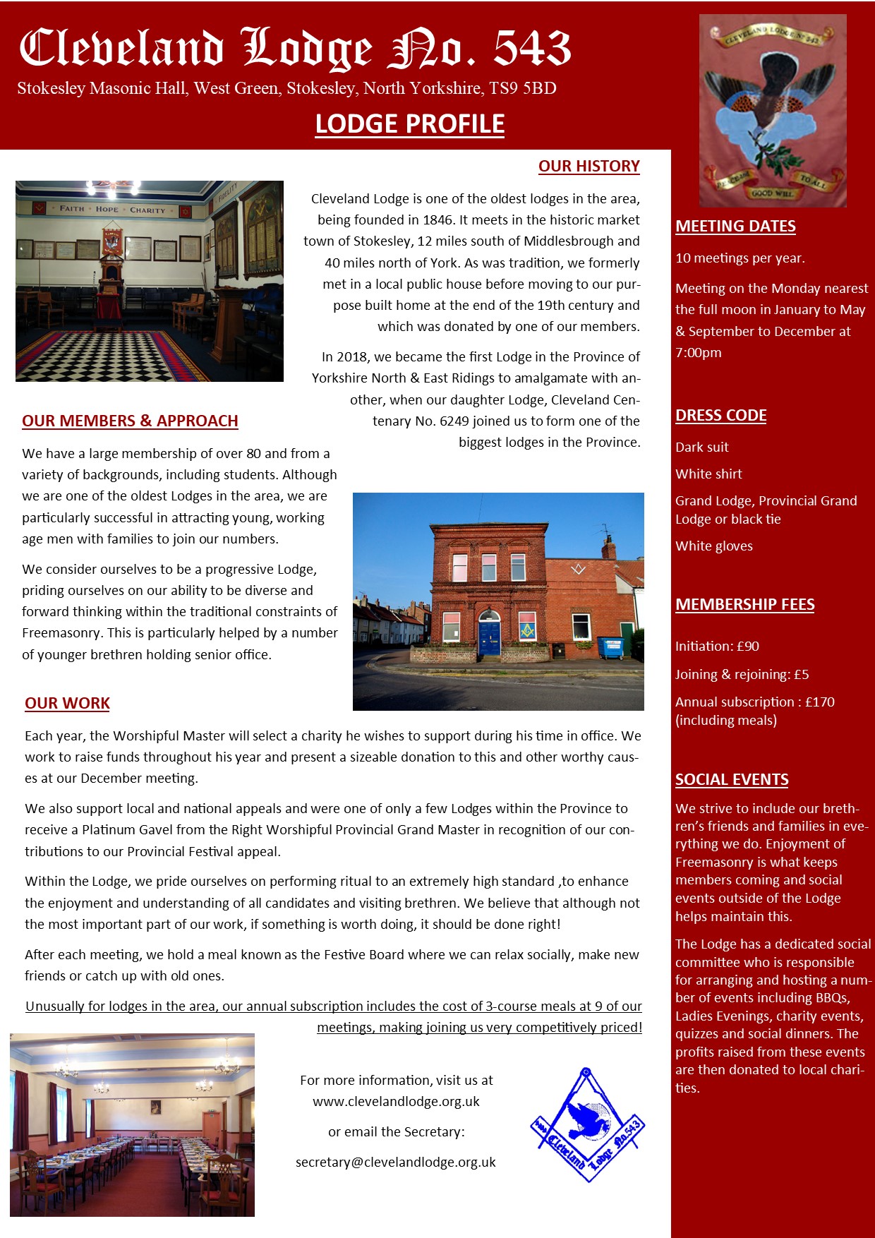 Cleveland Lodge No. 543 - Lodge Profile