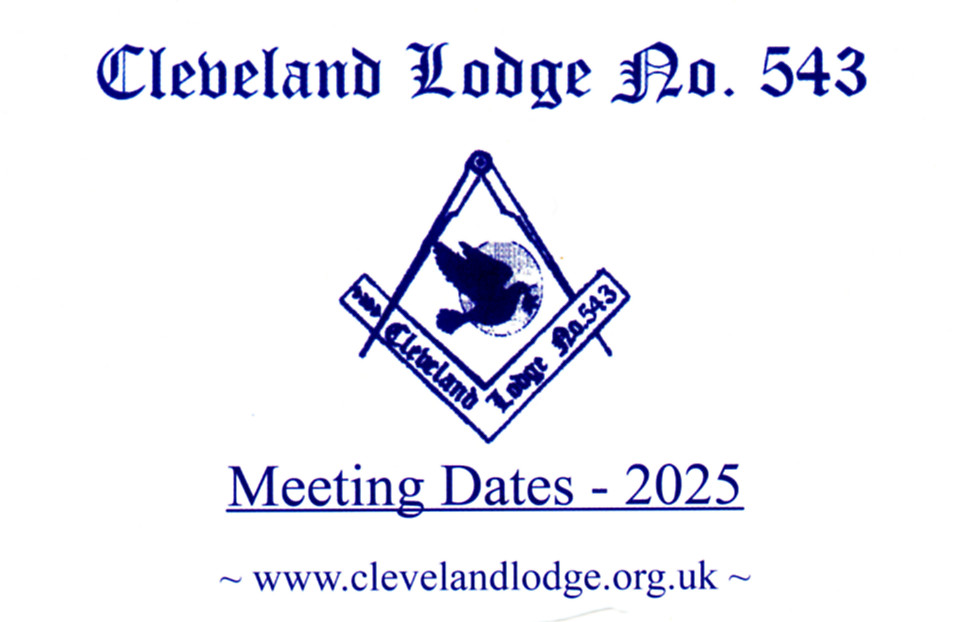 Cleveland Lodge No. 543 - 2025 Meeting Dates